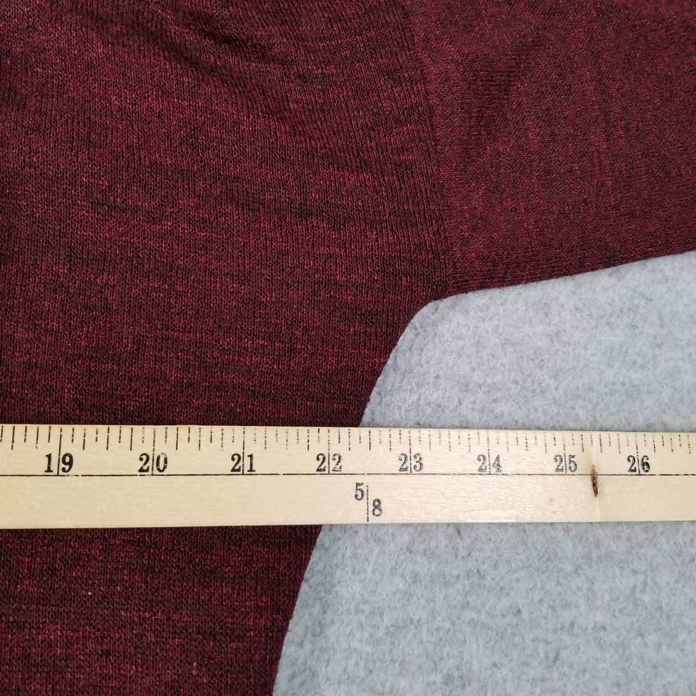 Old Navy Sweater Women's Medium M Burgundy Sheer Knit Pullover Scoop Long Sleeve - Picture 9 of 9